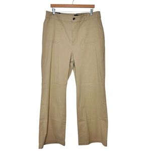 J. Crew Factory Women's Lizzie Wide Leg Pants Size 35 Tall Tan Linen Cotton NWT